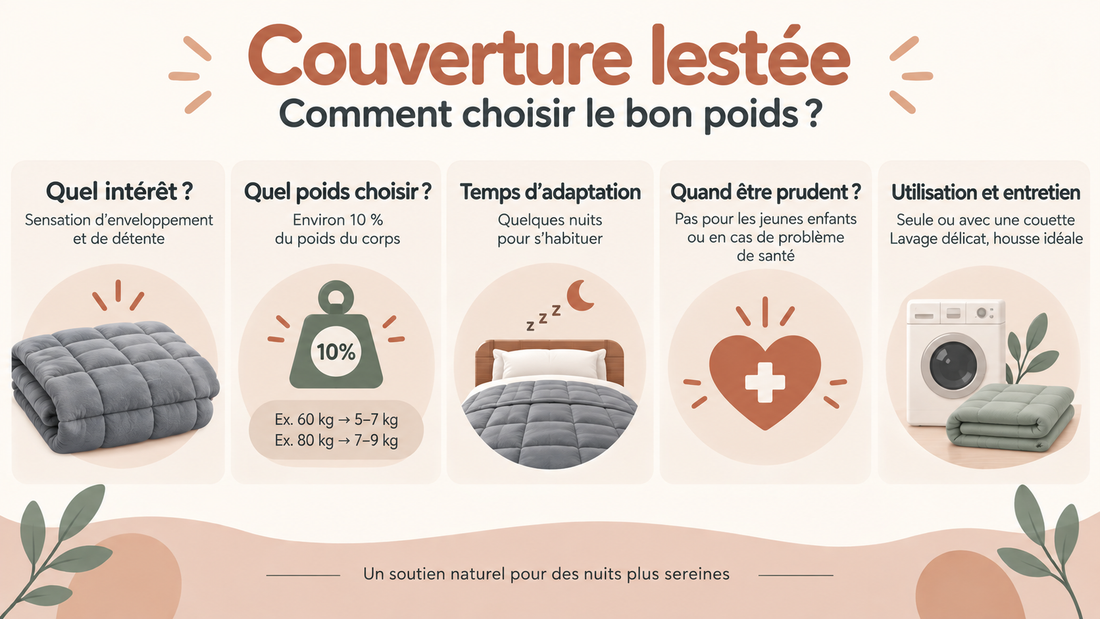 Couverture lestée : comment choisir le bon poids ?