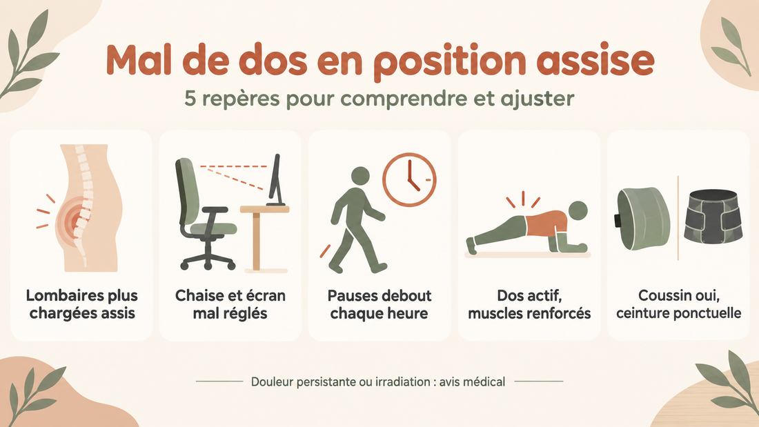 Mal de dos en position assise : comprendre les causes courantes