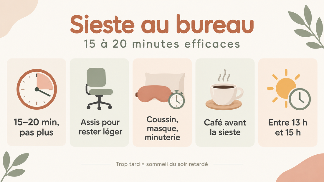 Sieste au bureau : comment s'organiser 15 à 20 minutes efficaces