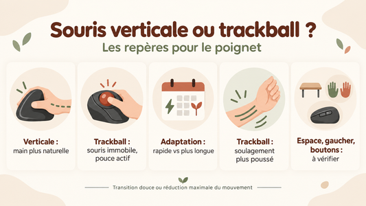 Souris verticale ou trackball : quelle différence pour le poignet ?