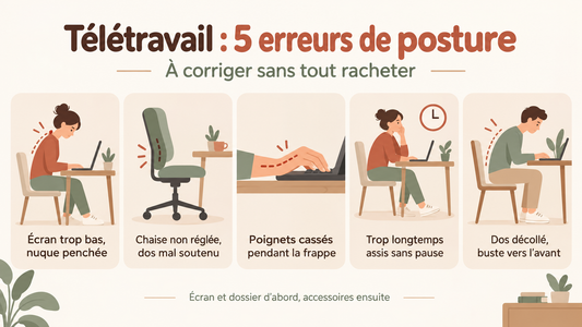 Télétravail : 5 erreurs de posture fréquentes