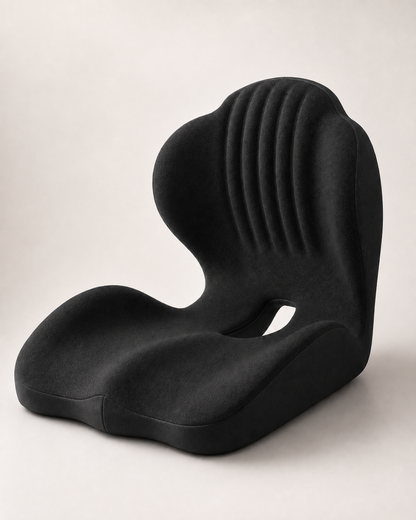 Coussin de chaise assise et dossier, coloris noir