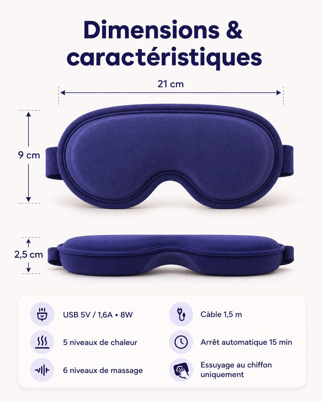 Masque Chauffant Yeux Rechargeable