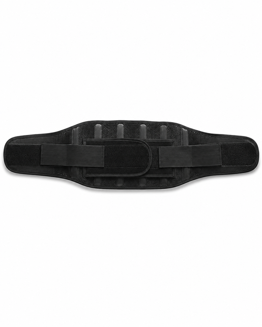 Ceinture lombaire de maintien à plat, vue de dessus