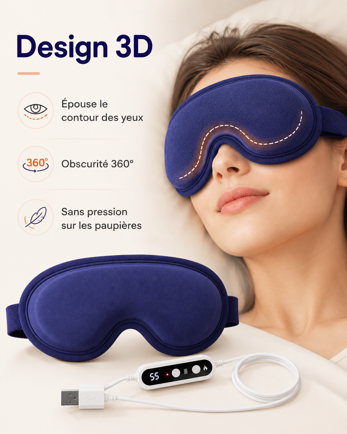Masque Chauffant Yeux Rechargeable