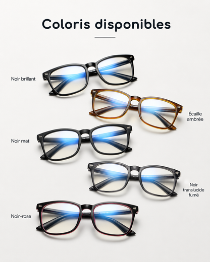 Lunettes Anti-Lumière Bleue Carrées Unisexe