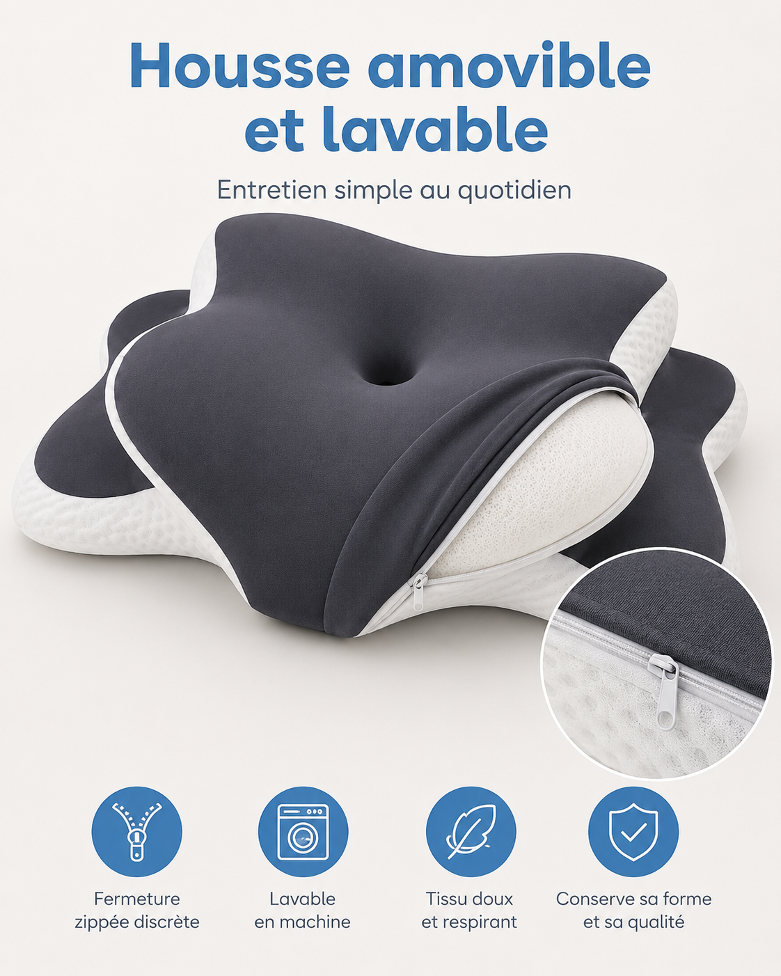 Oreiller Cervical Papillon Mémoire de Forme