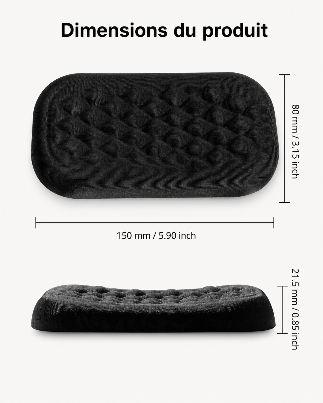 Repose-Poignet Clavier et Souris en Mousse à Mémoire de Forme