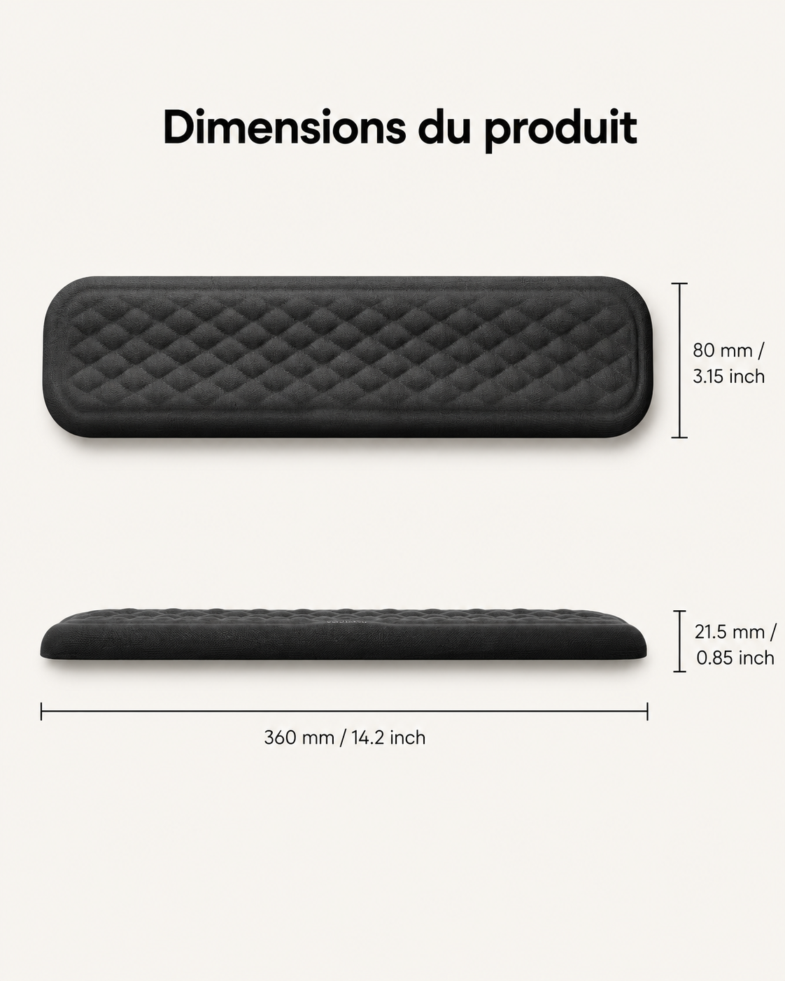 Repose-Poignet Clavier et Souris en Mousse à Mémoire de Forme