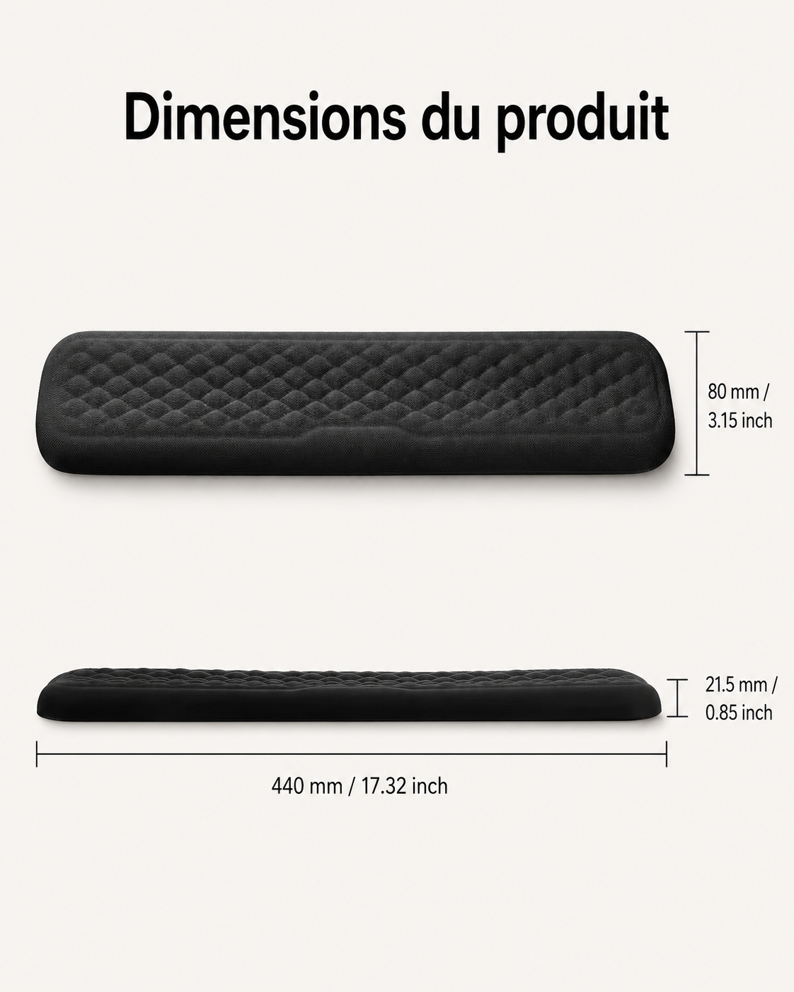 Repose-Poignet Clavier et Souris en Mousse à Mémoire de Forme