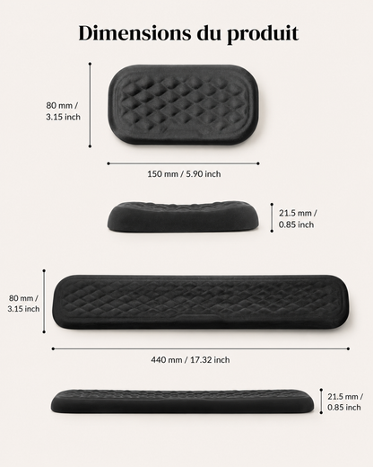 Repose-Poignet Clavier et Souris en Mousse à Mémoire de Forme