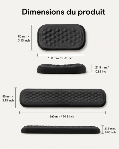 Repose-Poignet Clavier et Souris en Mousse à Mémoire de Forme