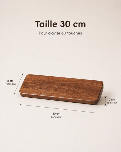 Repose-Poignet Clavier en Bois de Noyer Massif