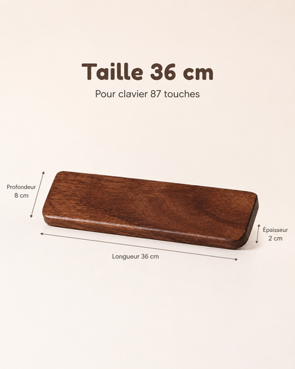 Repose-Poignet Clavier en Bois de Noyer Massif