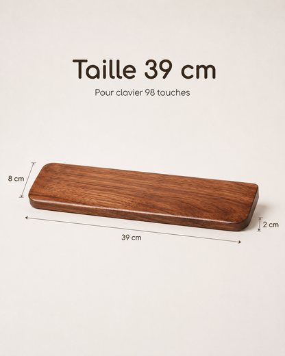 Repose-Poignet Clavier en Bois de Noyer Massif