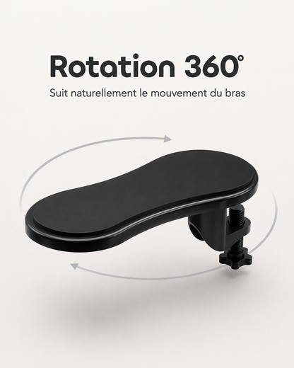 Repose-Bras de Bureau Pivotant à Fixation Pince