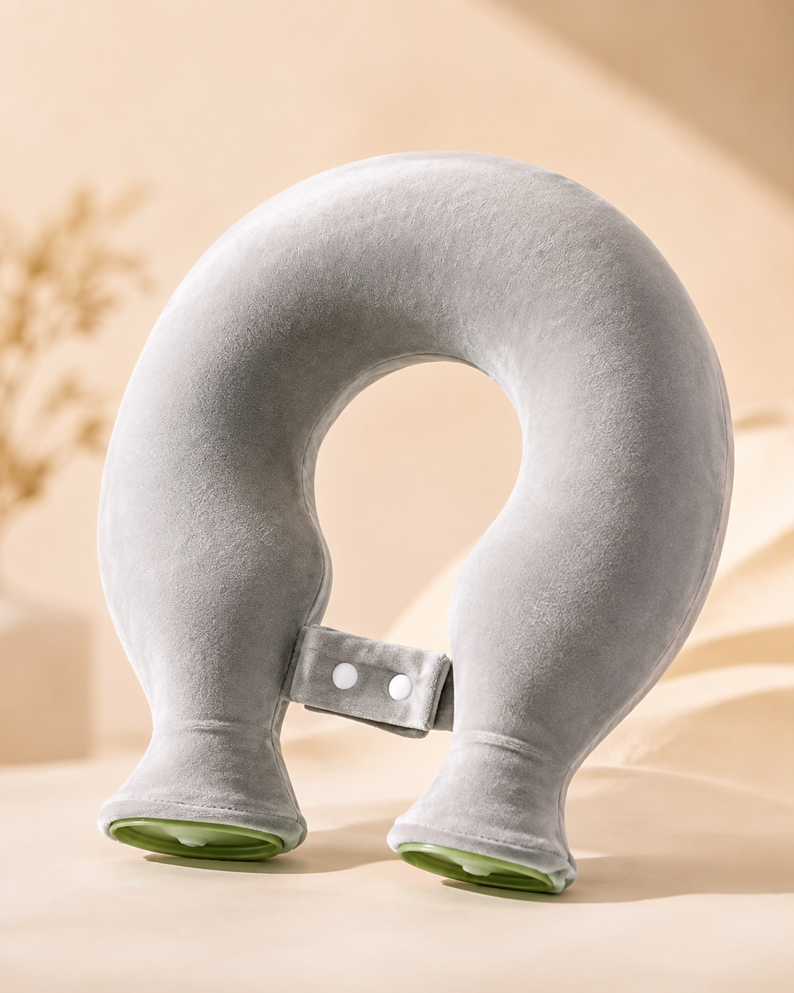 Bouillotte nuque en U, coloris gris