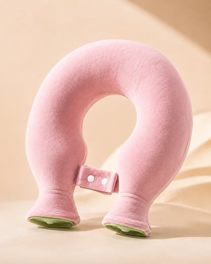 Bouillotte nuque en U, coloris rose