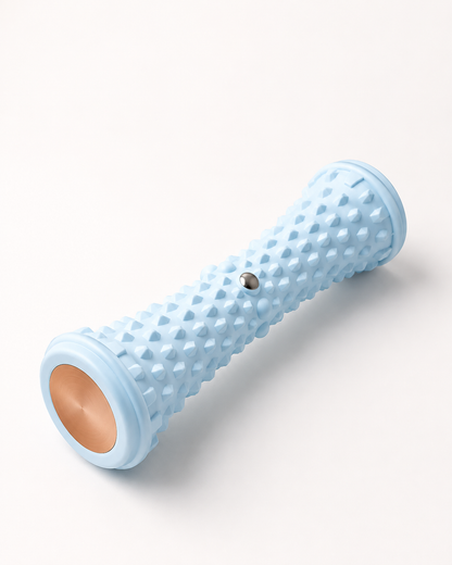 Rouleau de massage pour pieds à picots, coloris bleu