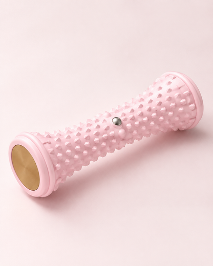 Rouleau de massage pour pieds à picots, coloris rose