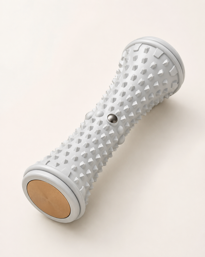 Rouleau de massage pour pieds à picots, coloris gris