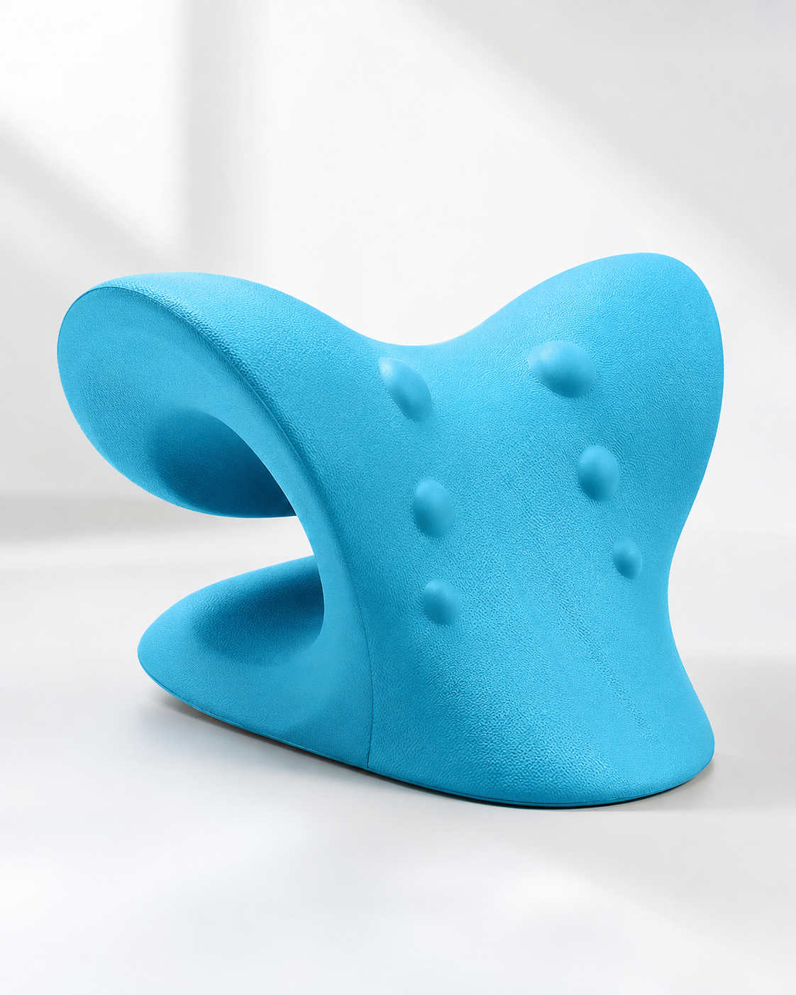 Coussin nuque ergonomique double face, coloris bleu