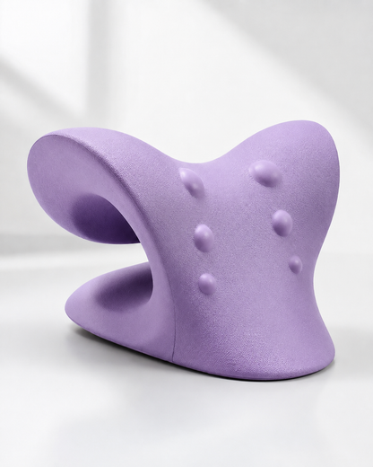 Coussin nuque ergonomique double face, coloris violet