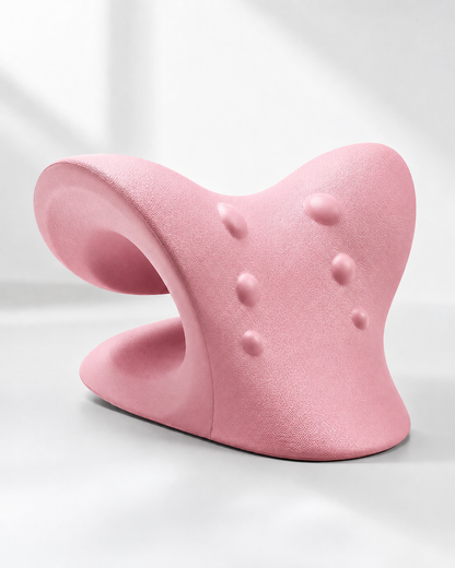 Coussin nuque ergonomique double face, coloris rose