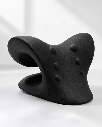 Coussin nuque ergonomique double face, coloris noir