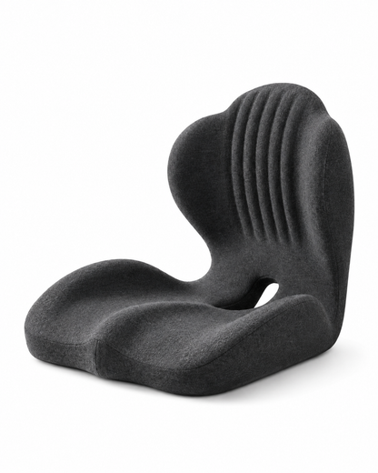 Coussin de chaise assise et dossier d'une seule pièce, vu de trois quarts