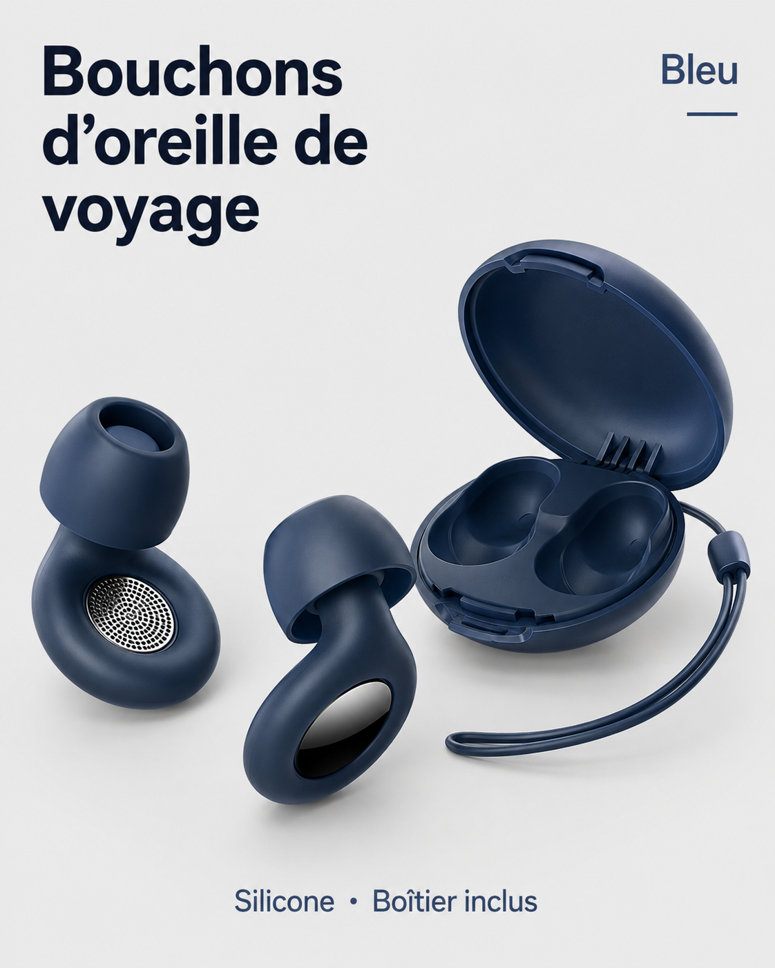 Bouchons d'Oreille de Voyage à Grille Amovible