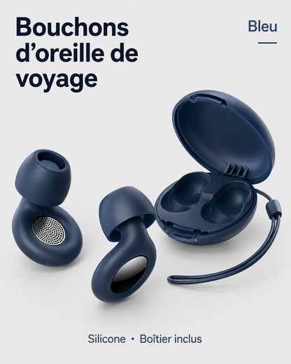 Bouchons d'Oreille de Voyage à Grille Amovible