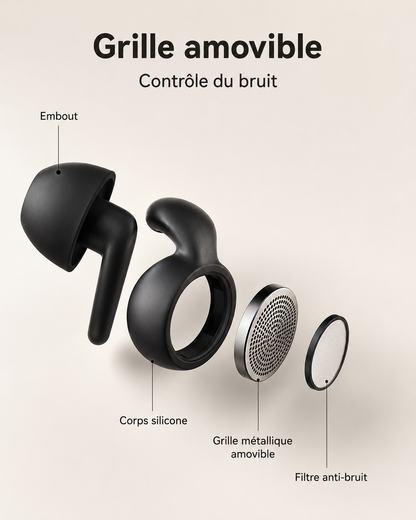 Bouchons d'Oreille de Voyage à Grille Amovible