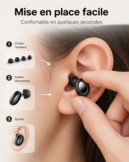 Bouchons d'Oreille de Voyage à Grille Amovible