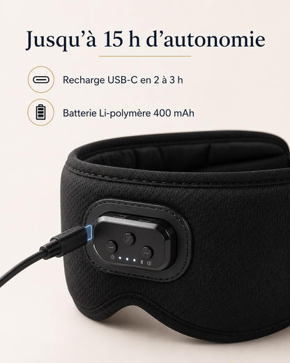 Masque de Sommeil Bluetooth Bruit Blanc et Minuteur
