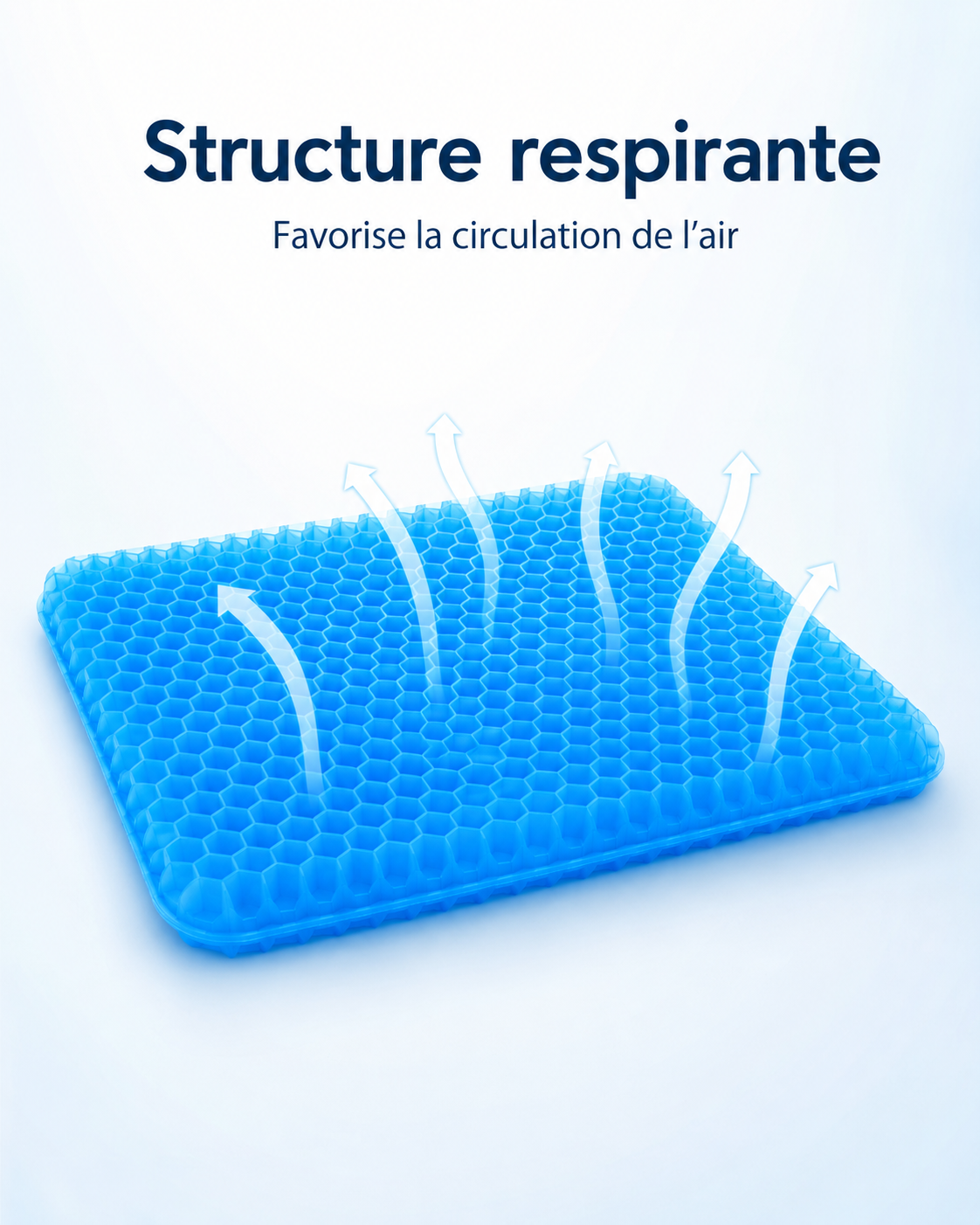 Coussin de Siège en Gel Nid d'Abeille Respirant