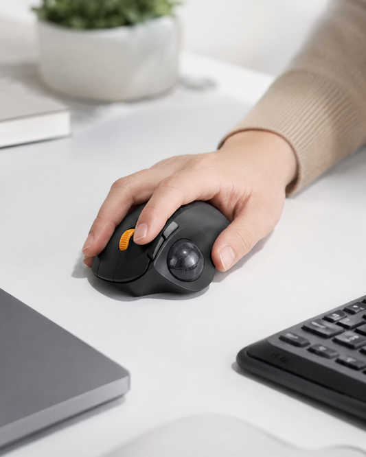 Souris Trackball Ergonomique Rechargeable Multi-Connexions