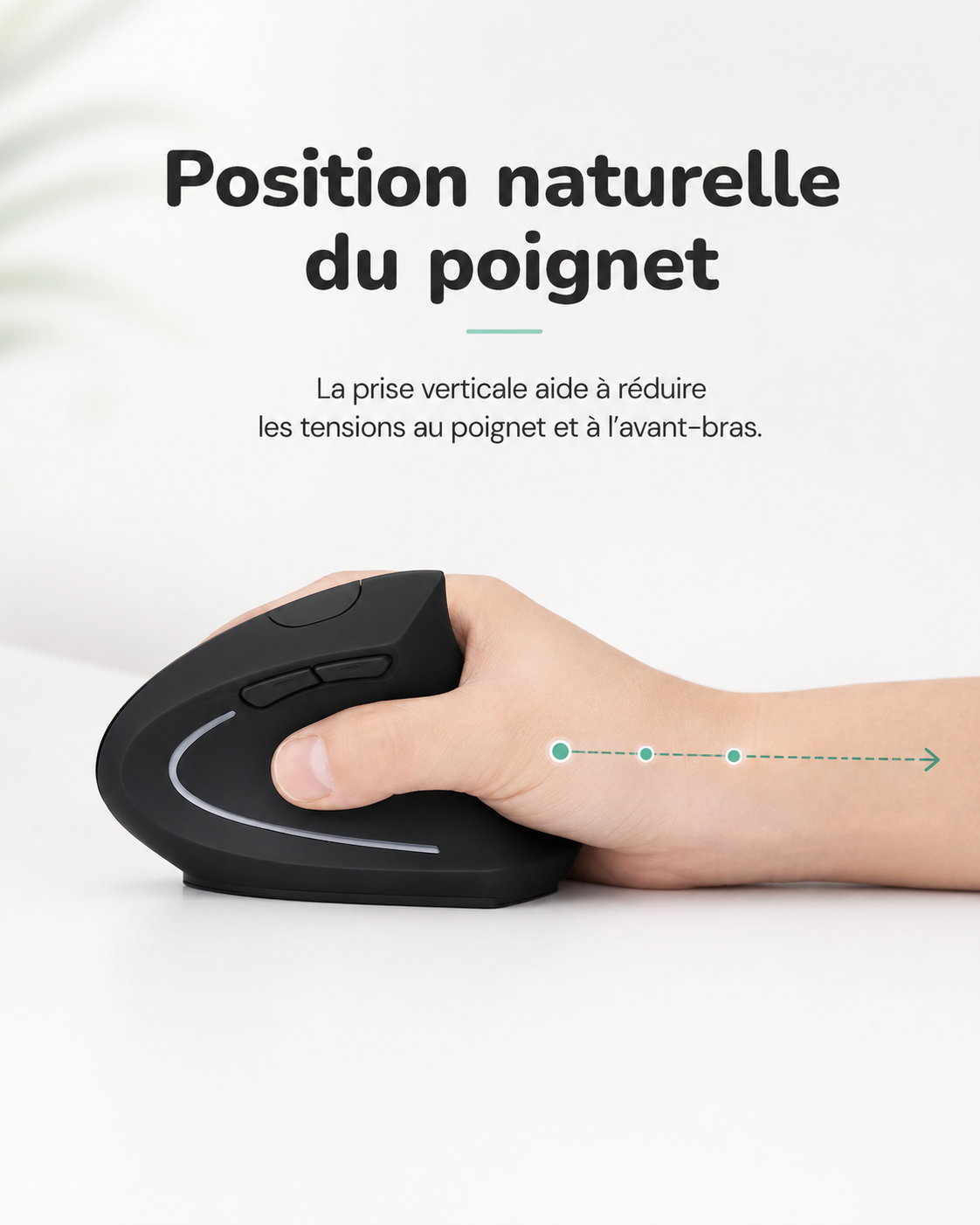 Souris Verticale Ergonomique Sans Fil 6 Boutons
