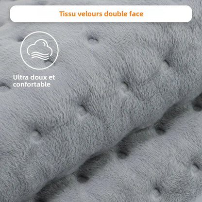 Tapis chauffant en velours double face ultra-doux