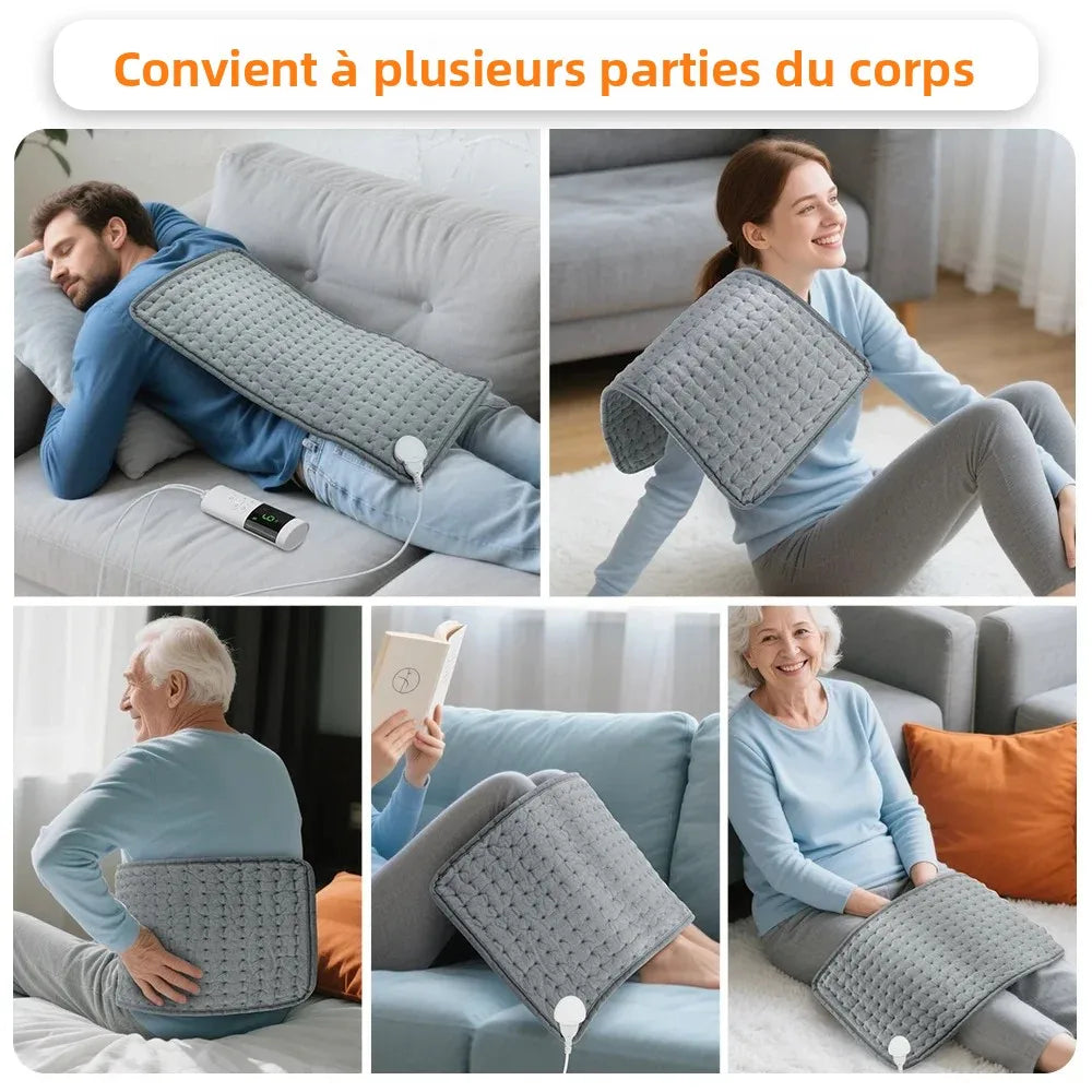 Tapis chauffant utilisé sur le dos, les épaules, les lombaires et les genoux