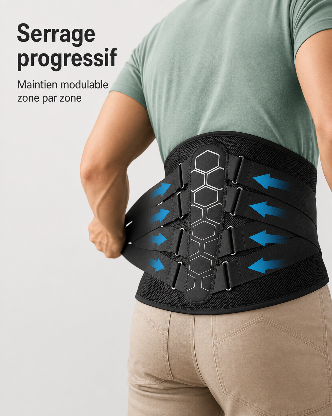 Ceinture Lombaire à Sangles Croisées et Armature Renforcée