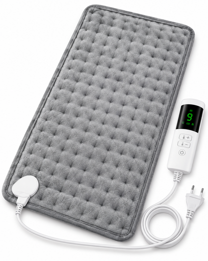 Tapis Chauffant Électrique Dos et Nuque 30x60 cm, 9 Niveaux