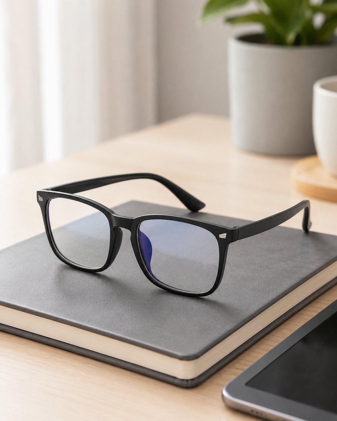 Lunettes Anti-Lumière Bleue Carrées Unisexe